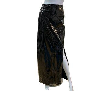 Vinyl Maxi Skirt with Side Slit (Custom Made)